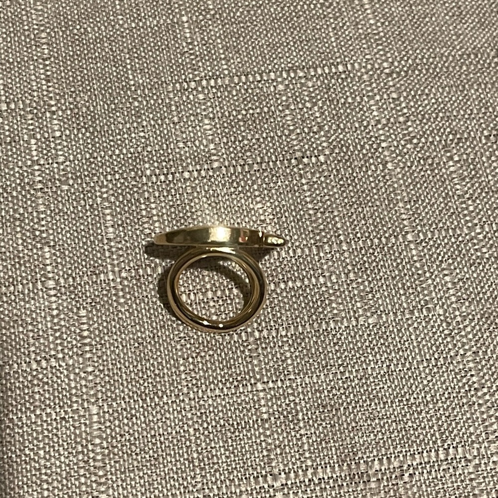 Authentic Salvatore Ferragamo Gold Gancini Scarf Ring - Picture 4 of 4